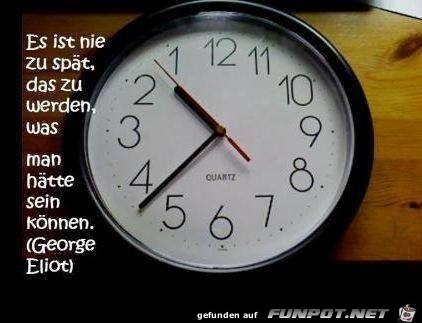 nie zu spaet nie zu spaet