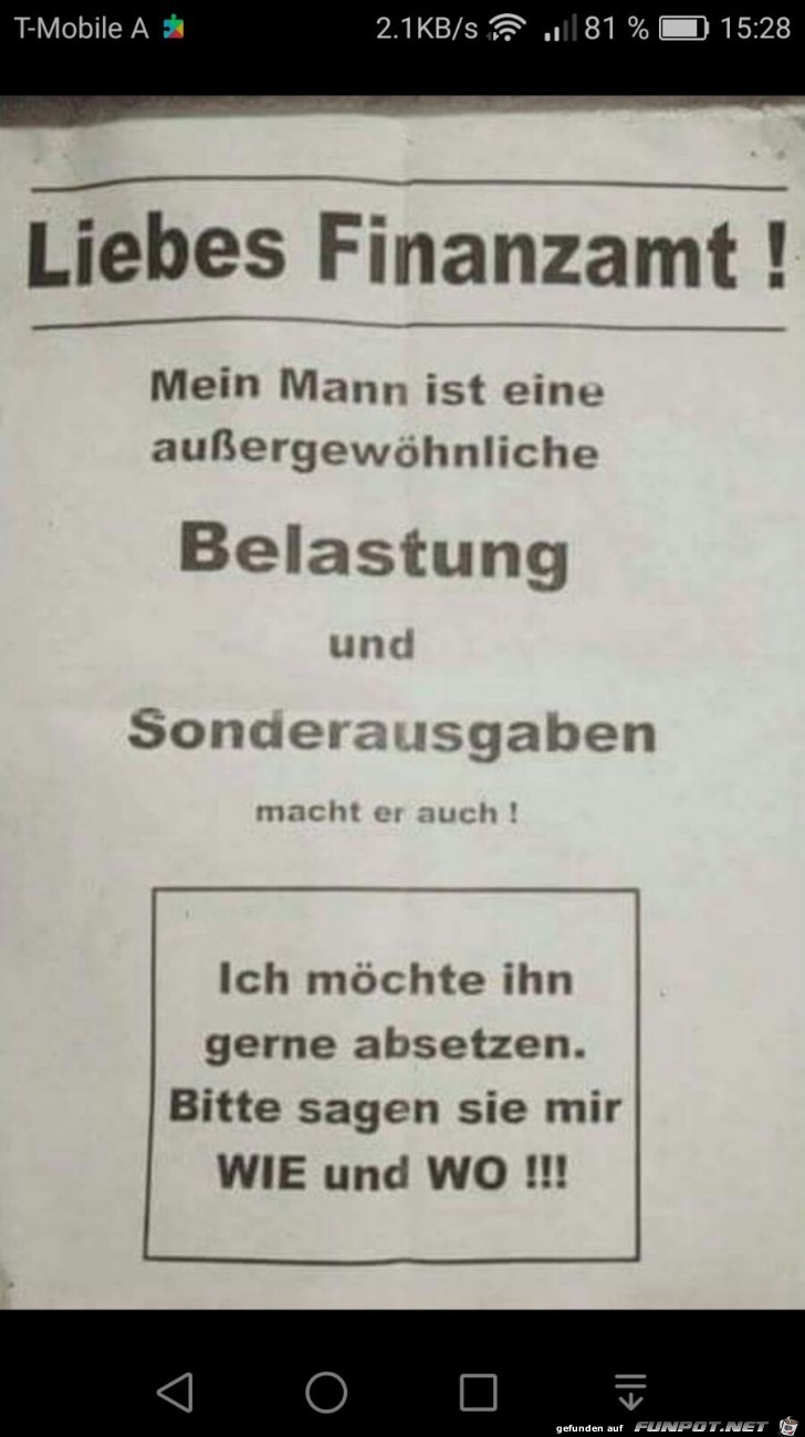 liebes Finanzamt liebes Finanzamt