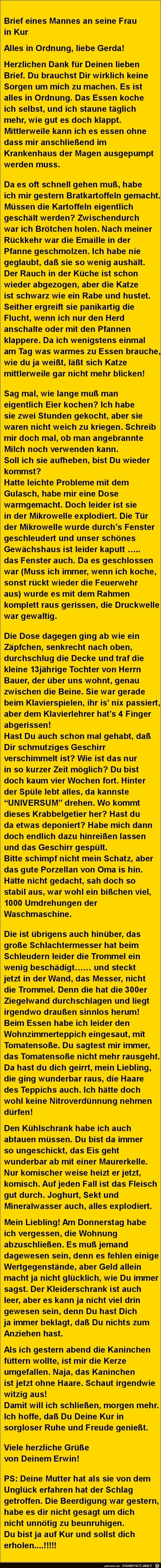 Brief eines Mannes an seine Frau Brief eines Mannes an seine Frau