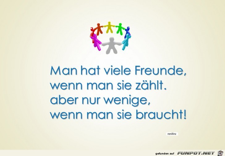 Man hat viele Freunde