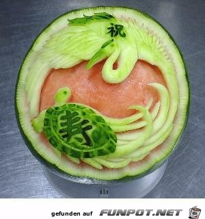 Wassermelonen und Eierschalen