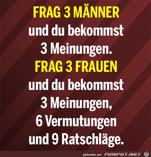 Frag 3 Frauen