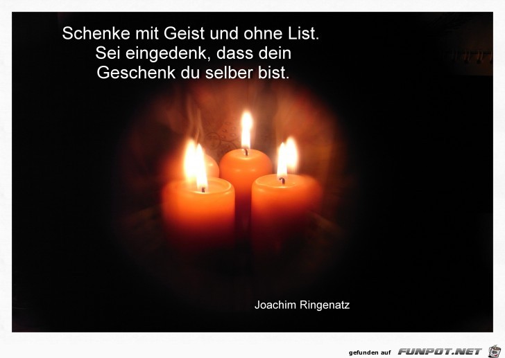 Schenke mit Geist und ohne List