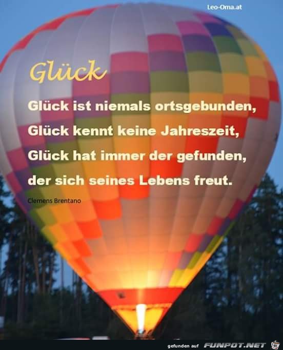 Glueck ist niemals