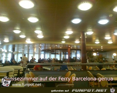 Speisezimmer auf der Ferry Barcelona-genua