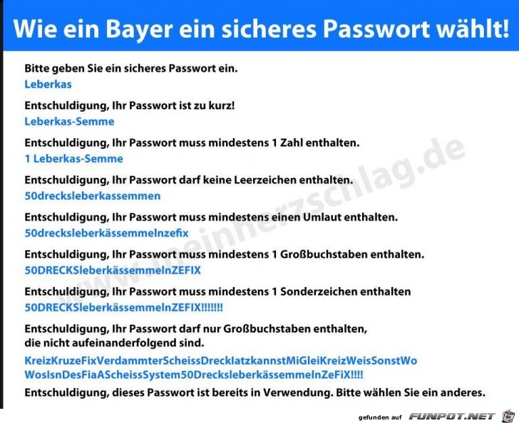 Bayrisches Passwort