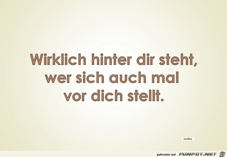Wirklich hinter dir steht Wirklich hinter dir steht