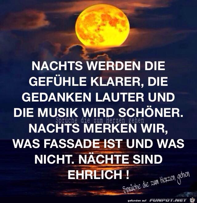 Nachts werden die Gefuehle klarer Nachts werden die Gefuehle klarer