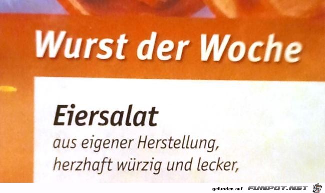 Wurst der Woche...