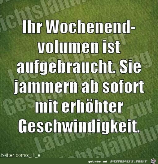 wochenendvolumen