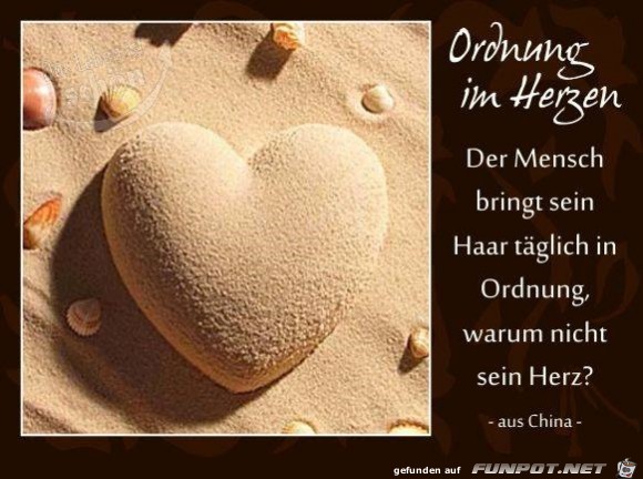 Ordnung im Herzen Ordnung im Herzen