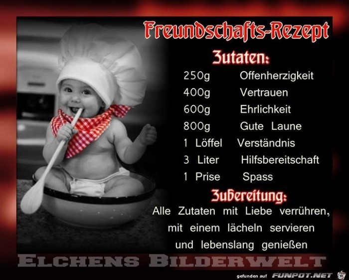 Freundschaftsrezept Freundschaftsrezept