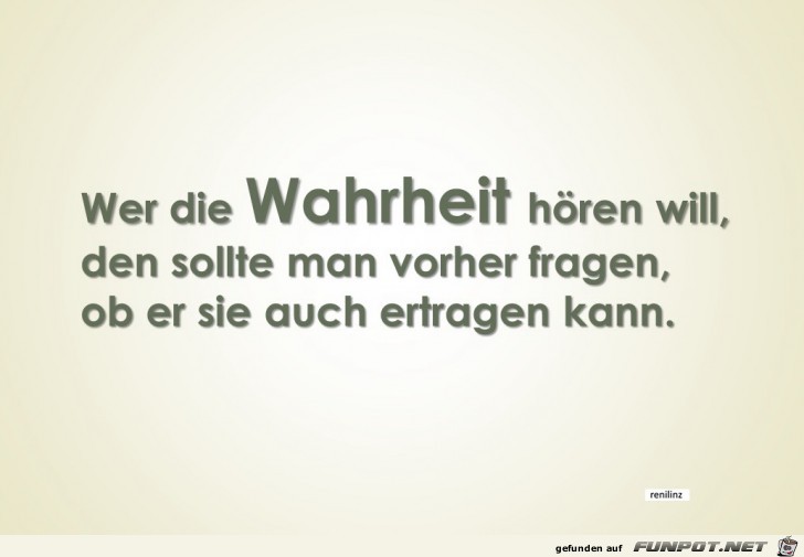 Wer die Wahrheit hoeren will