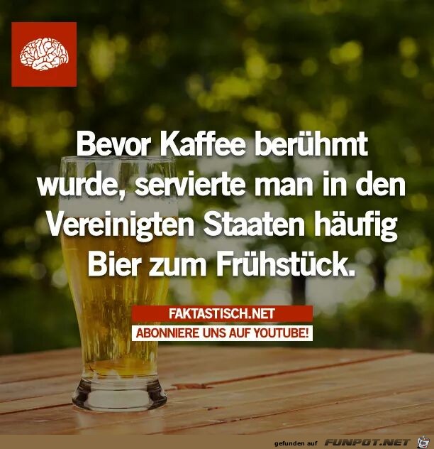 Bier zum Fruehstueck