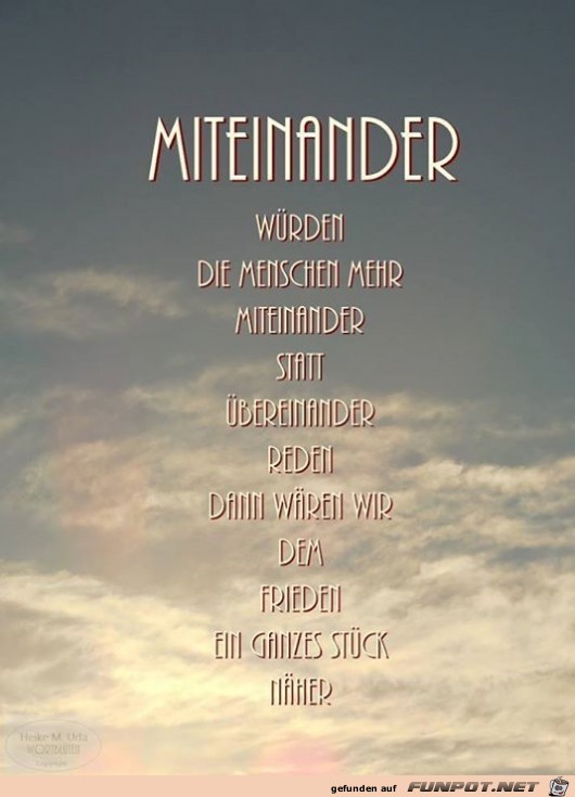 miteinander miteinander