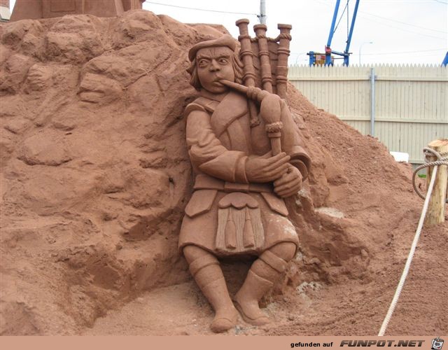 Sandskulpturen auf der Prince-Edward-Insel