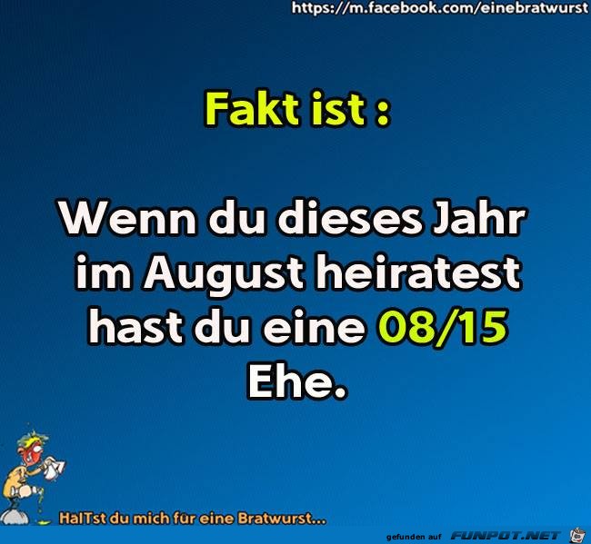 Heirat im August 2015