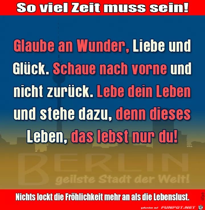 glaube an wunder