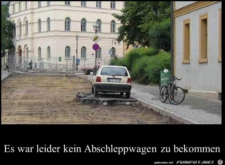 kein Abschleppwagen kein Abschleppwagen