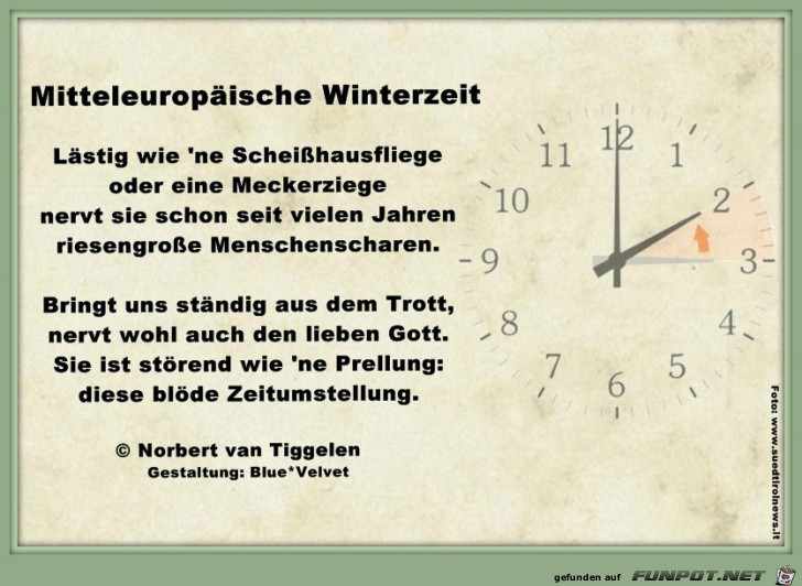 20141024 Mitteleuropaeische Winterzeit Velvet 20141024 Mitteleuropaeische Winterzeit Velvet
