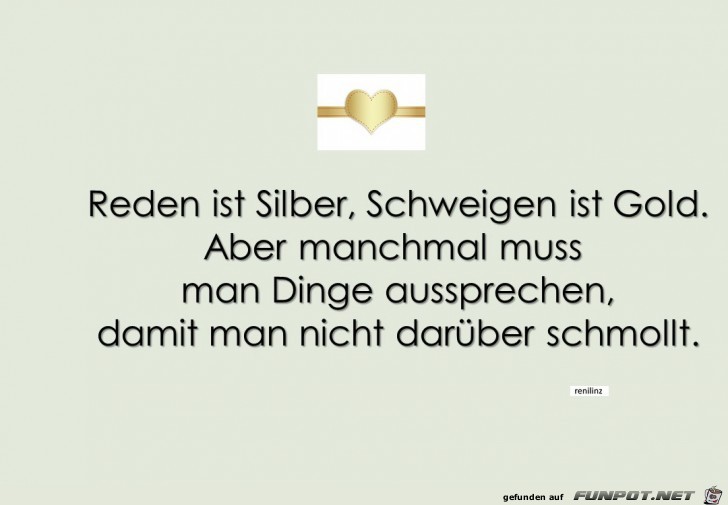 Reden ist Silber