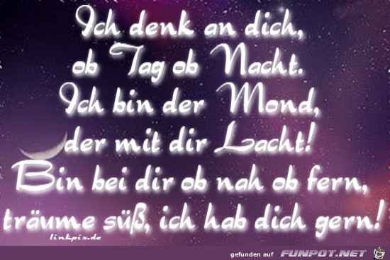 ich denk an dich ich denk an dich