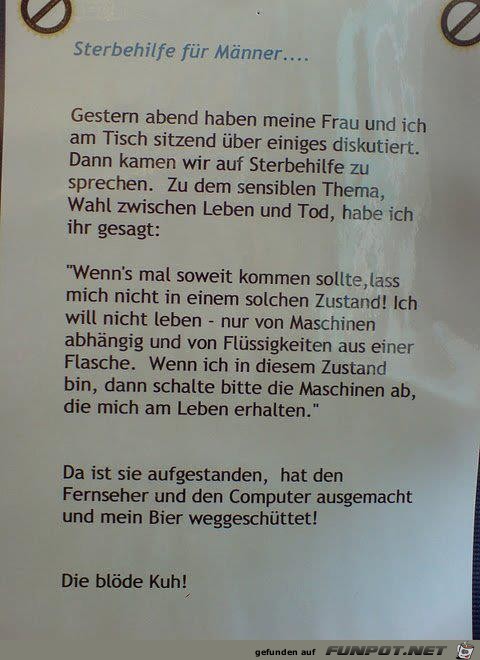 Sterbehilfe fuer Maenner Sterbehilfe fuer Maenner
