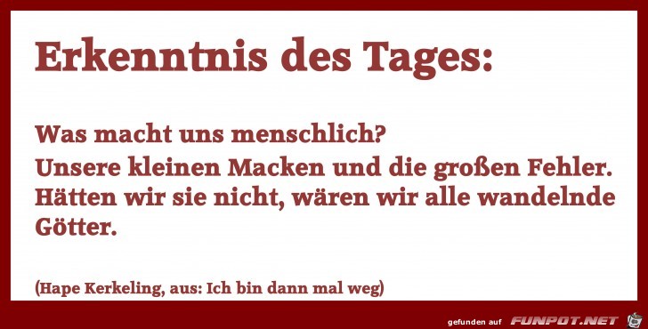 Erkenntnis des Tages-2