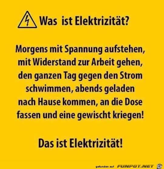 was ist Elektrizitaet