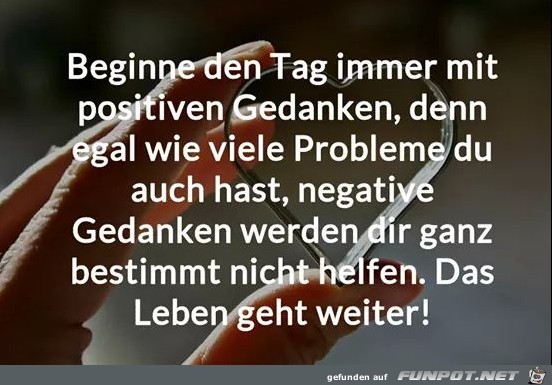 positive Gedanken