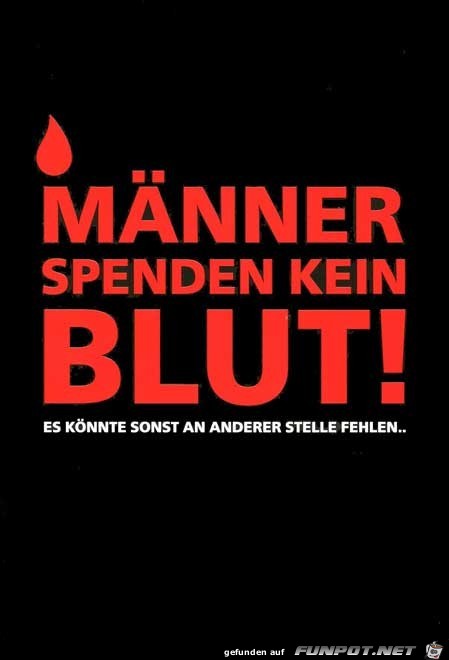 Maenner spenden kein Blut