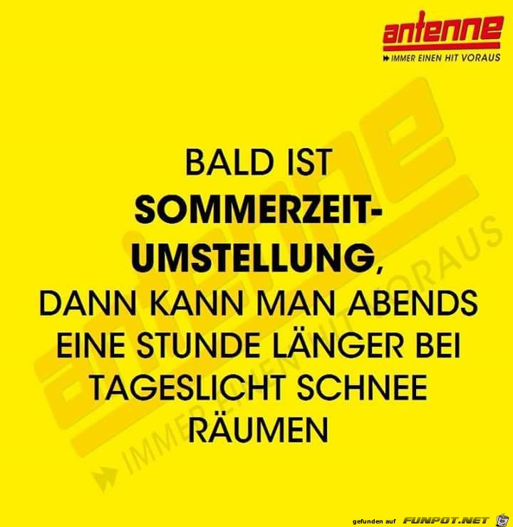 bald ist Sommerzeit