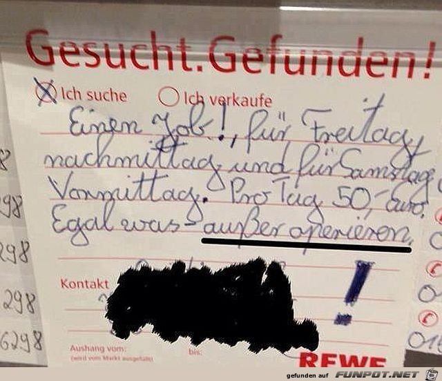 Gesucht Gesucht