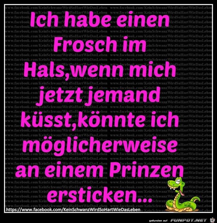 ich habe einen Frosch