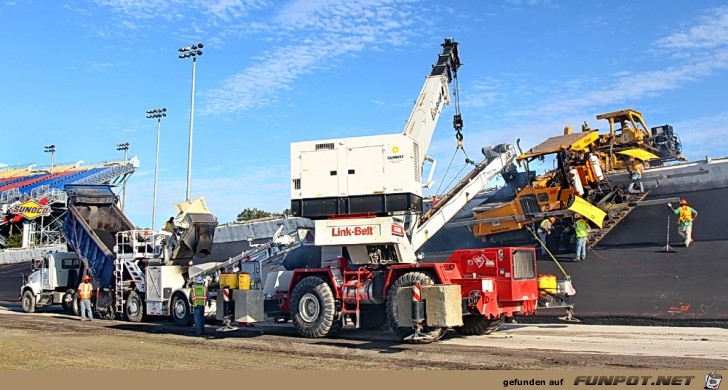 DAYTONA SPEEDWAY PFLASTERN - ein Schwerkraft-Problem