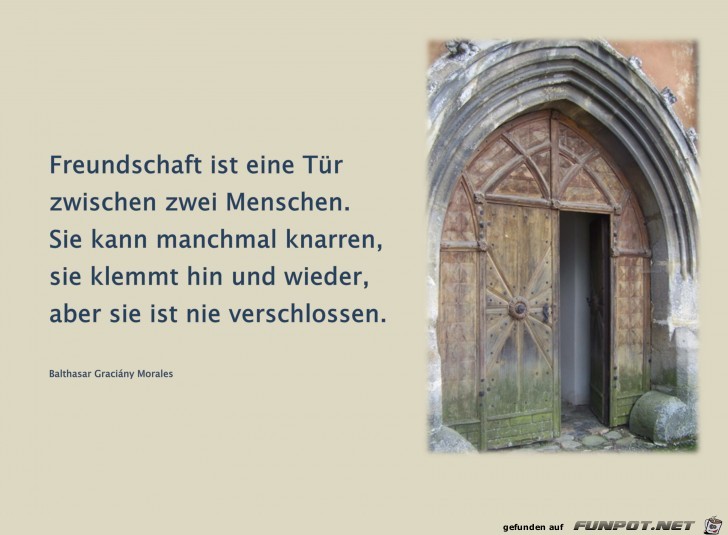 Freundschaft ist eine Tuer Freundschaft ist eine Tuer