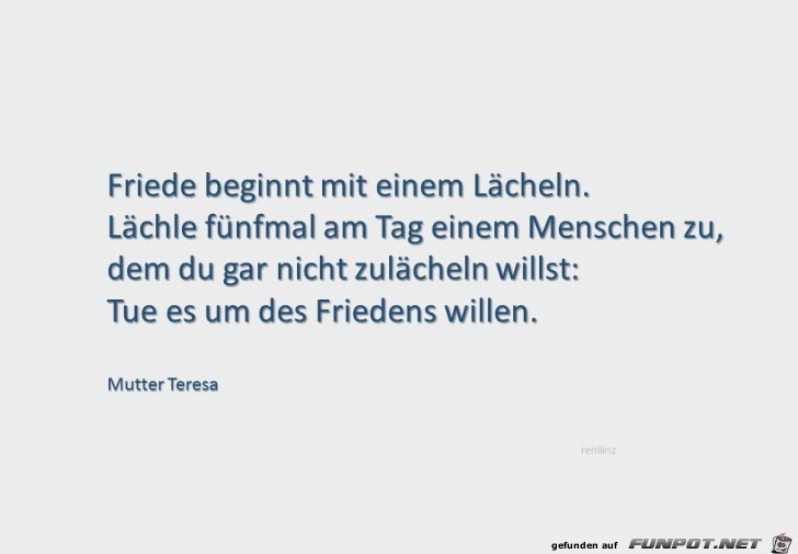 Friede beginnt Friede beginnt