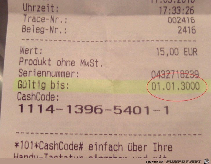 Gueltig bis Gueltig bis