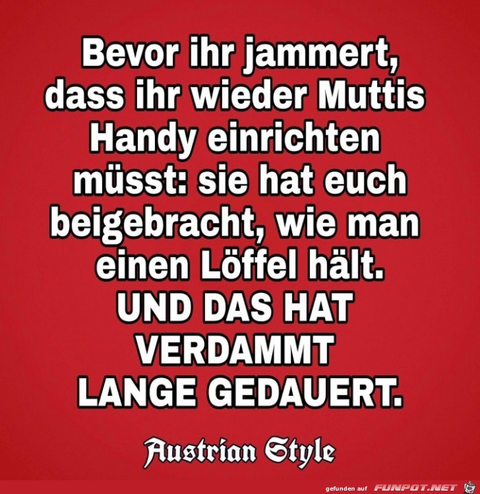 bevor ihr jammert