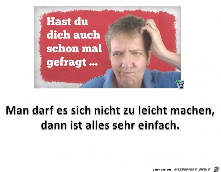 Nicht zu leicht machen Nicht zu leicht machen