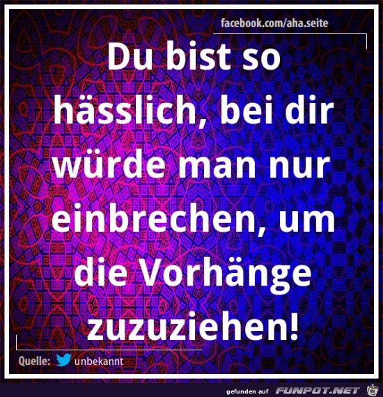 Du bist so häßlich... Du bist so häßlich...