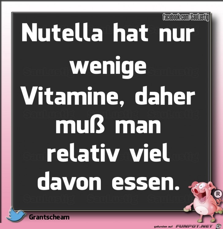 Nutella hat wenig Vitamine