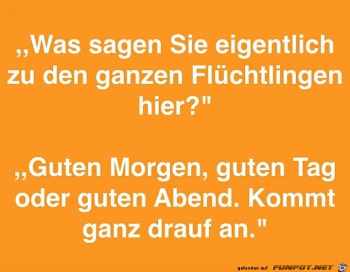 was sagen Sie