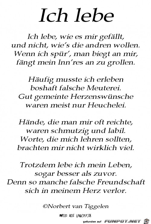 ich lebe ich lebe