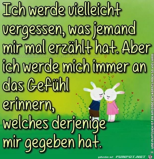 Ich werde vielleicht vergessen Ich werde vielleicht vergessen