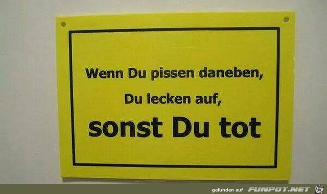Pinkel Schild Pinkel Schild