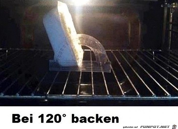 Bei 120 C backen