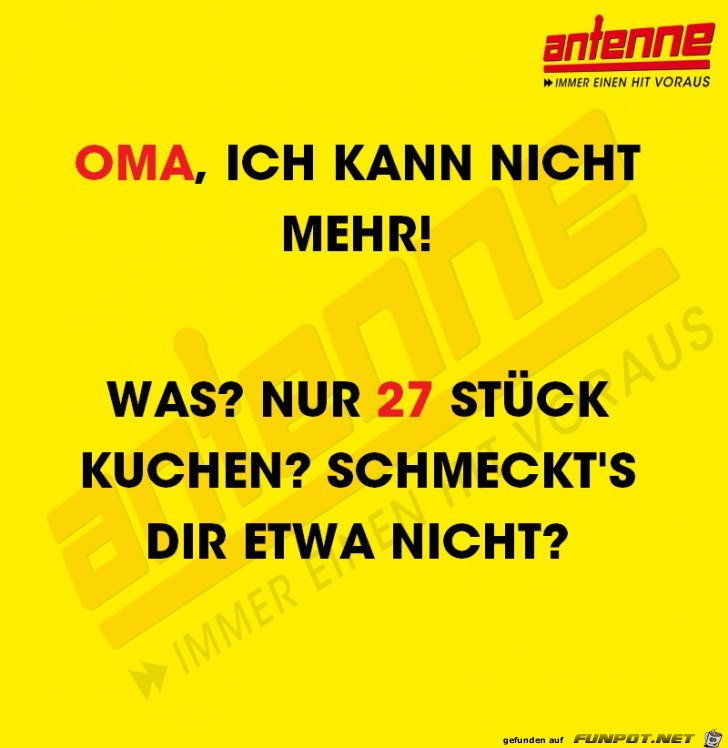 Oma ich kann nicht mehr