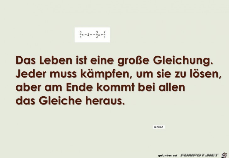 Das Leben ist eine gro sse Gleichung Das Leben ist eine gro sse Gleichung