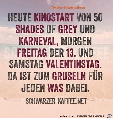 der 12 Februar ist gruselig